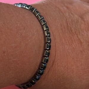 Silver and Black Bracelet